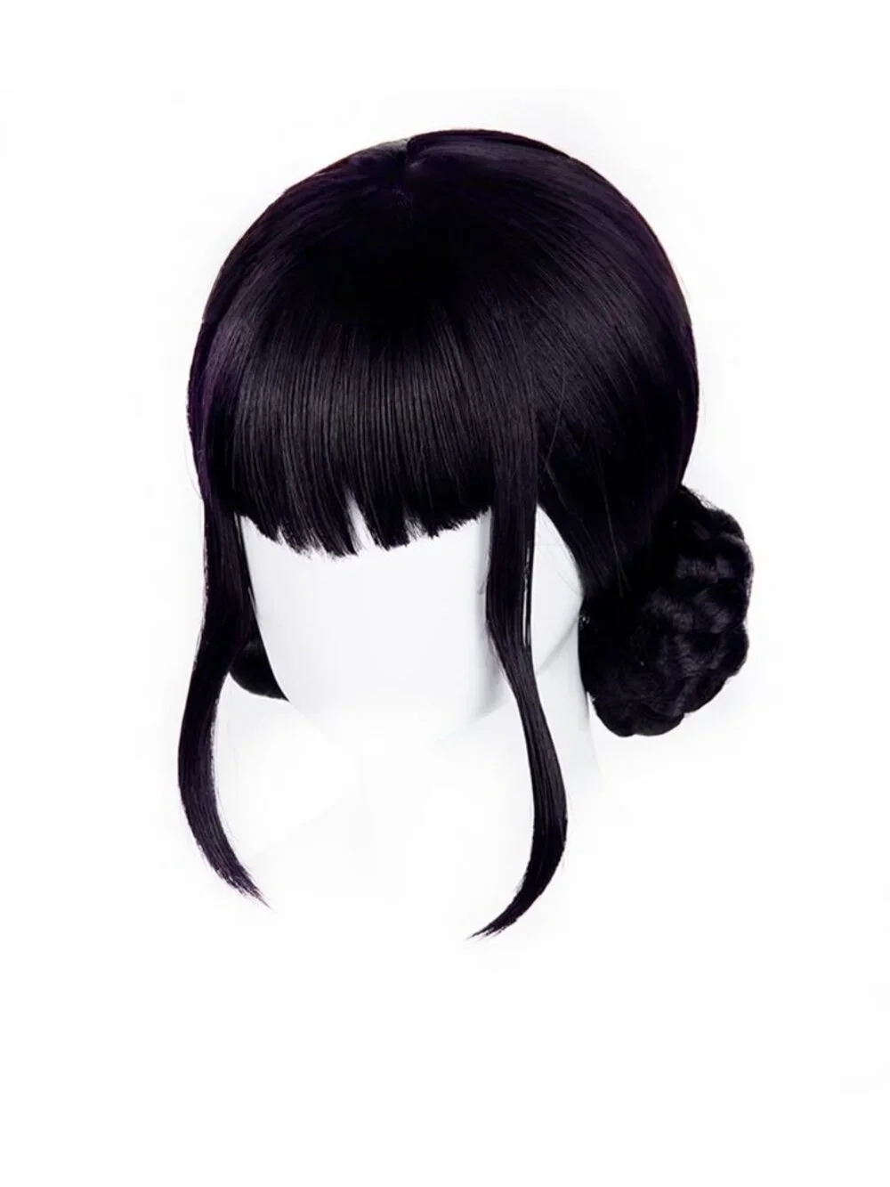Women's Black Purple Synthetic Fiber Cosplay Halloween Costume Double Braid Wigs